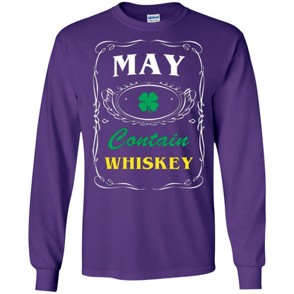 Saint Patrick's Day T-shirt May Contain Whiskey Purple