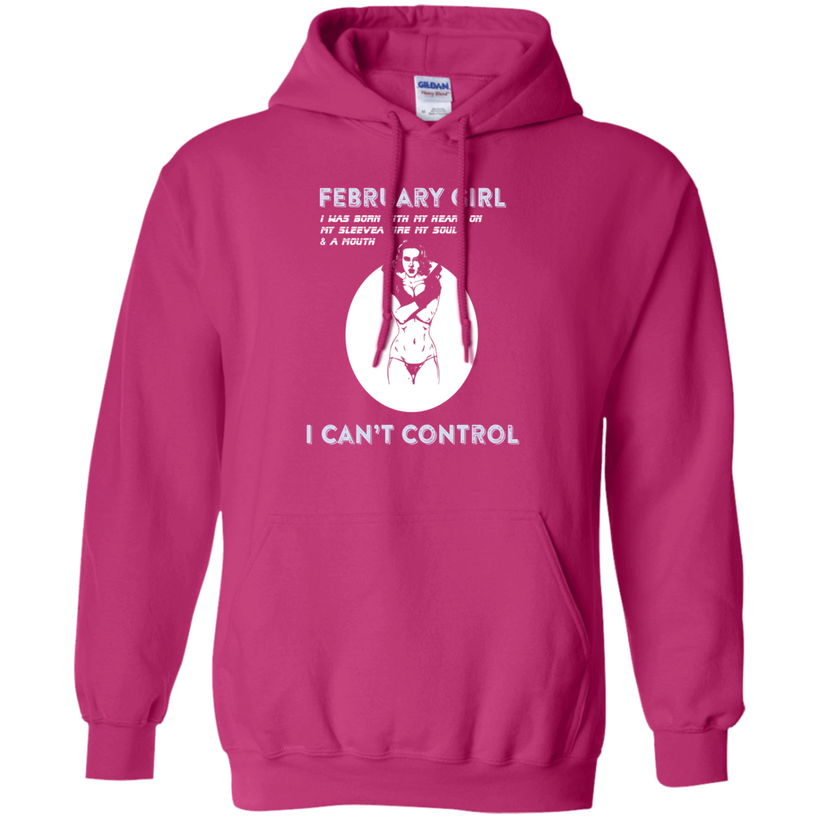 February Girl I Was Born With My Heart T-shirt Heliconia