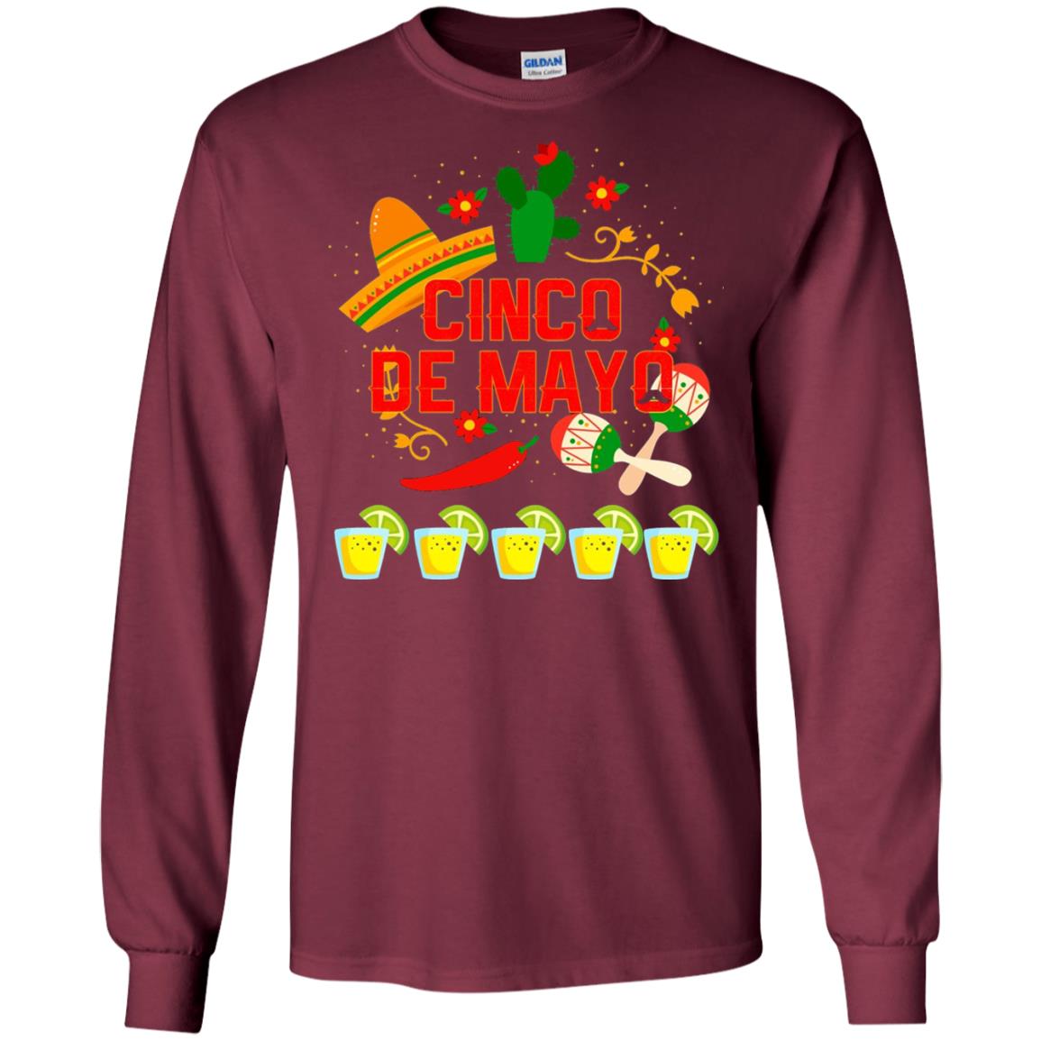 Fiesta Cinco De Mayo T-shirt Cinco De Mayo Maroon