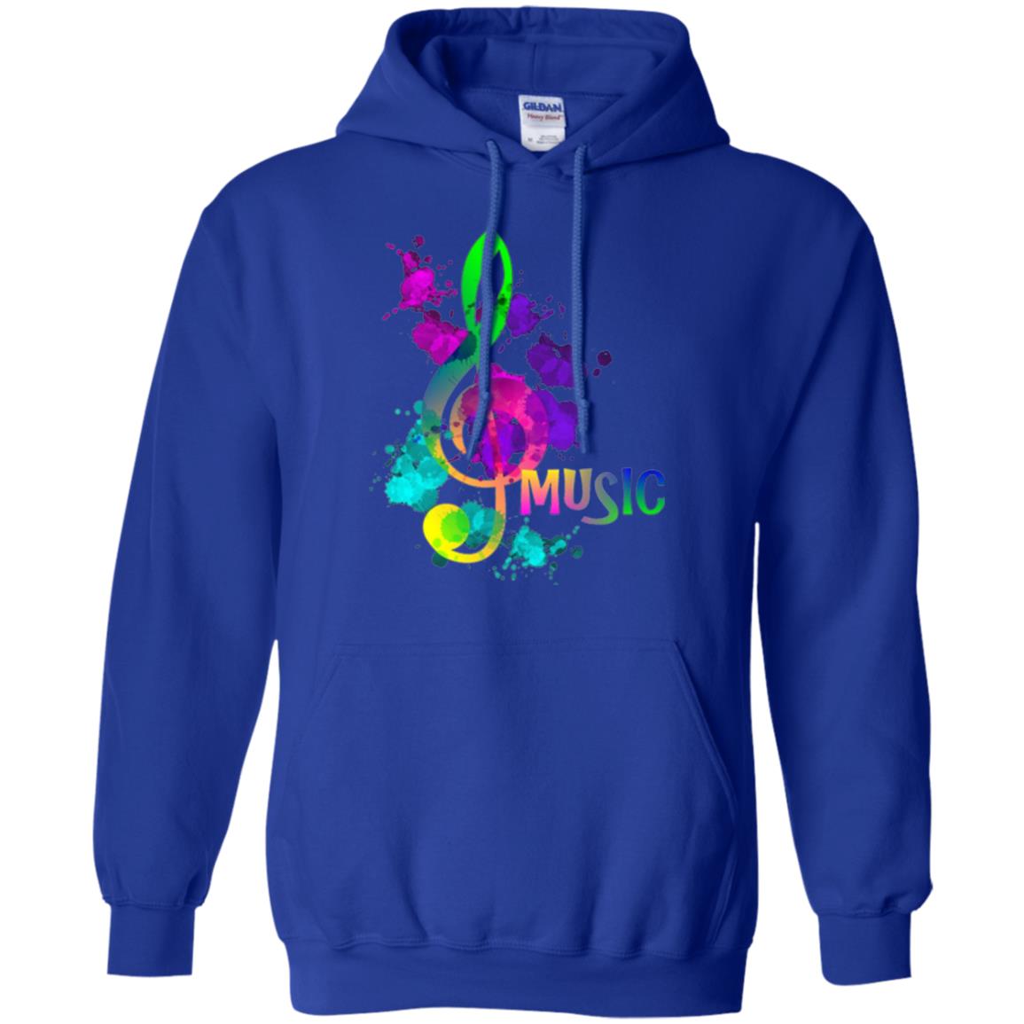 Funky Colorful Music Treble Clef Musican T-shirt Royal