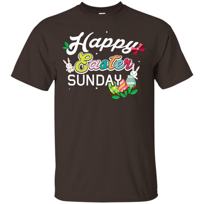 Christian T-shirt Happy Easter Sunday Dark Chocolate