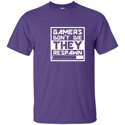 Video Gamer Shirt Don_t Die They Respawn Purple