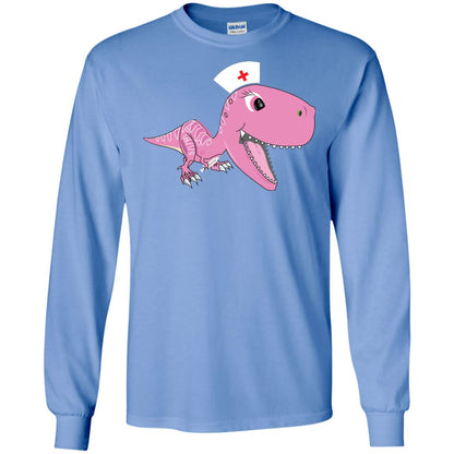 Dinosau-nurse Dinosaurus Nursing Shirt Carolina Blue