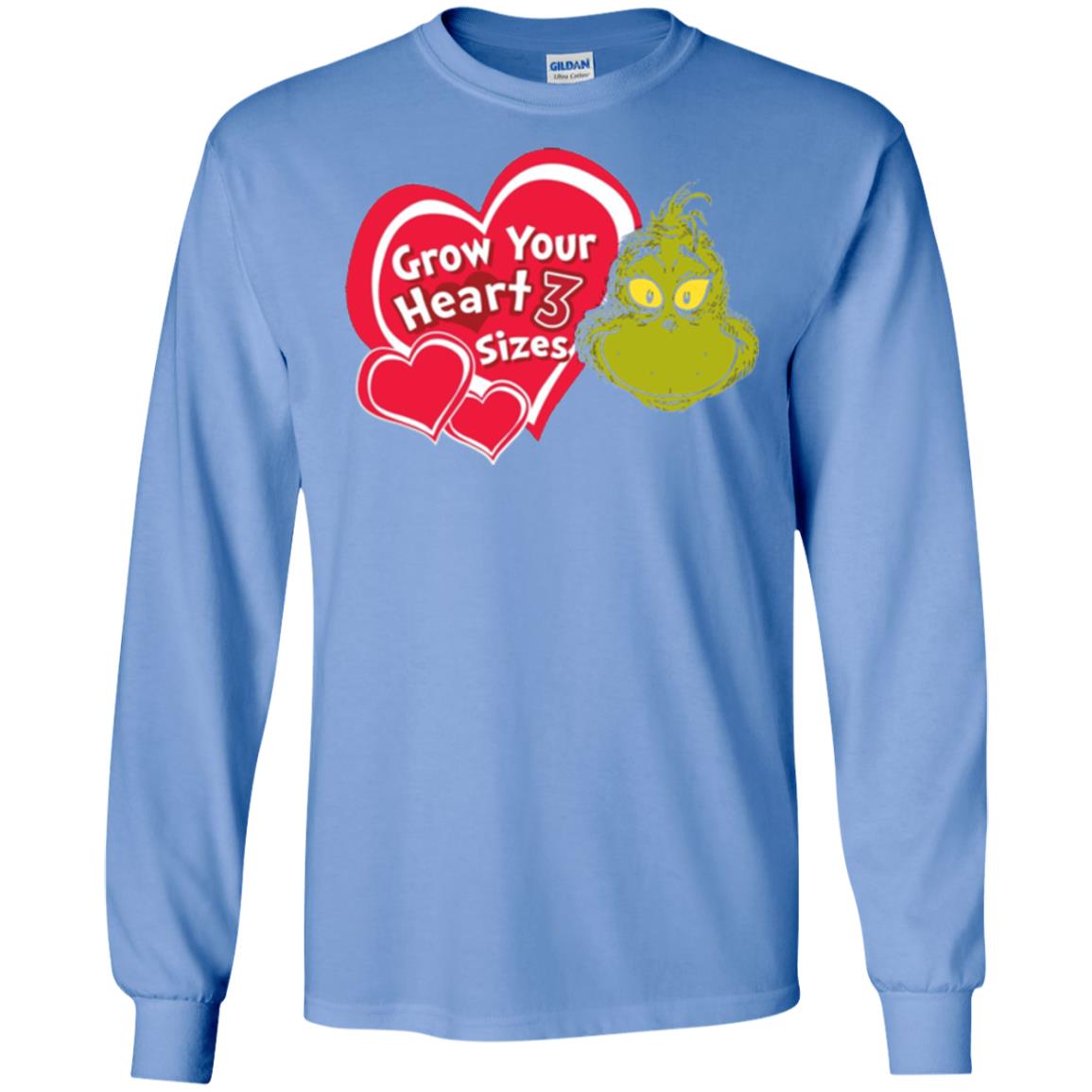 Dr. Seuss Grinch T-shirt Grow Your Heart 3 Sizes Carolina Blue