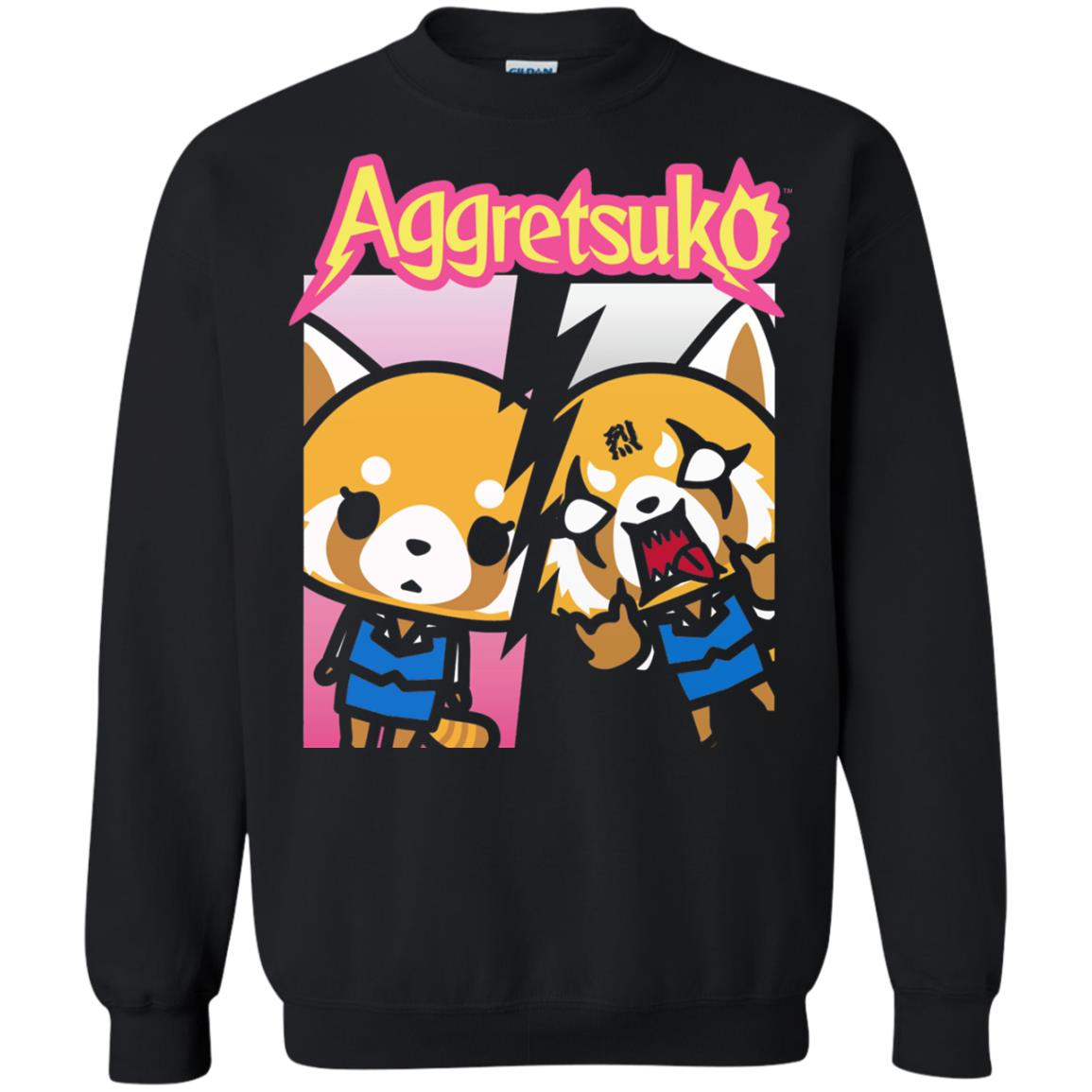Aggretsuko Split Personality T-shirt Black