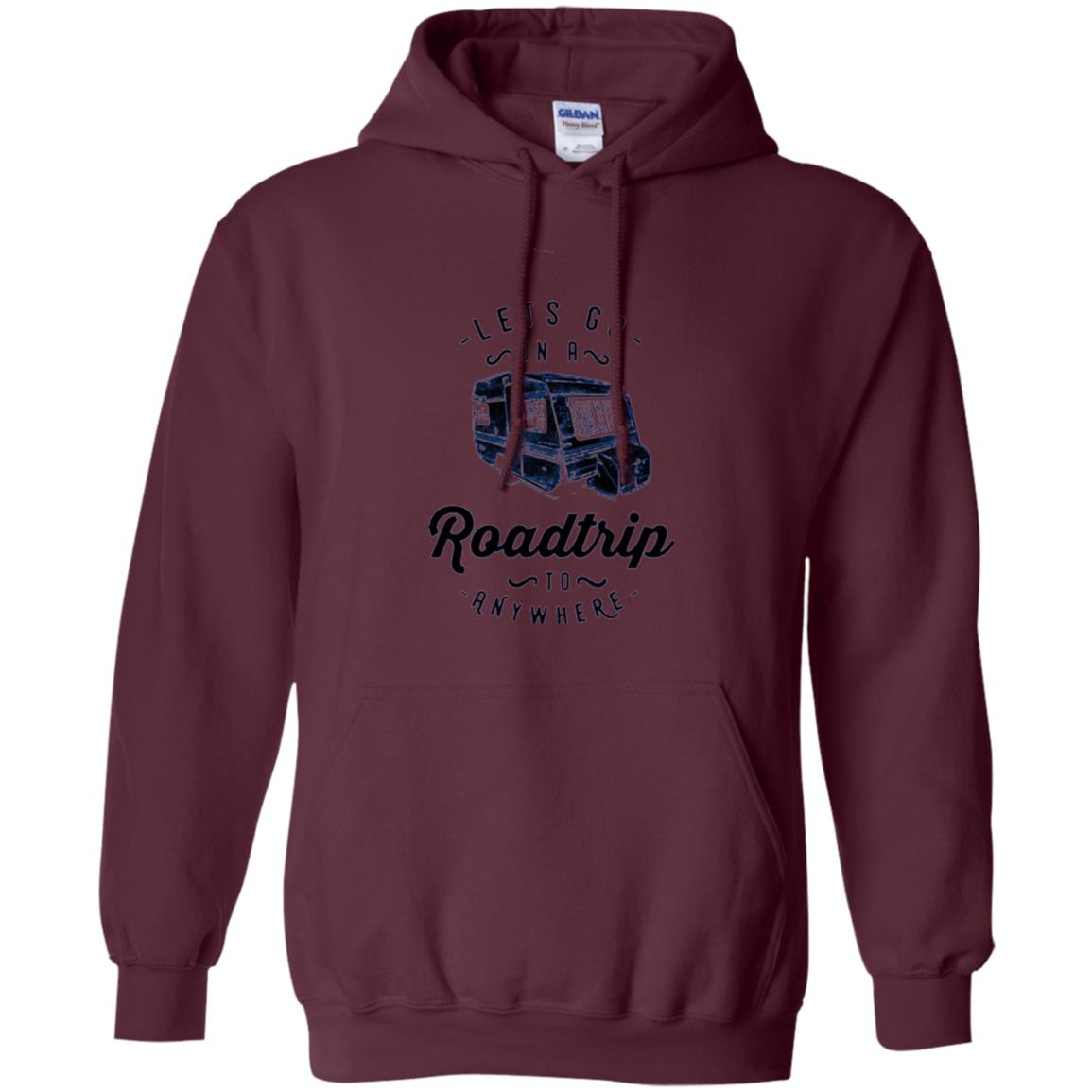 American Roadtrip T-shirt Let_s Go On A Roadtrip To Anywhere Maroon