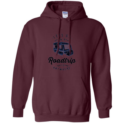 American Roadtrip T-shirt Let_s Go On A Roadtrip To Anywhere Maroon