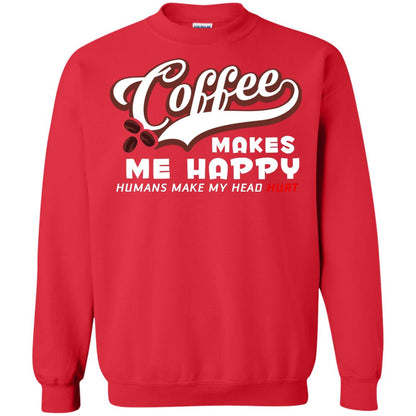 Coffee Makes Me Happy Coffee Lover T-shirt Red