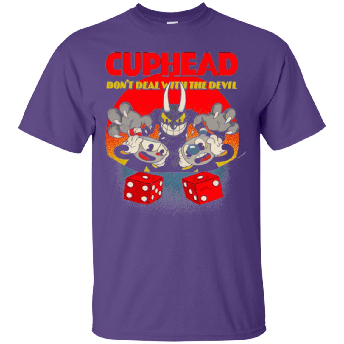 Video Game T-shirt Cuphead And Mugman Devil_s Dice Purple
