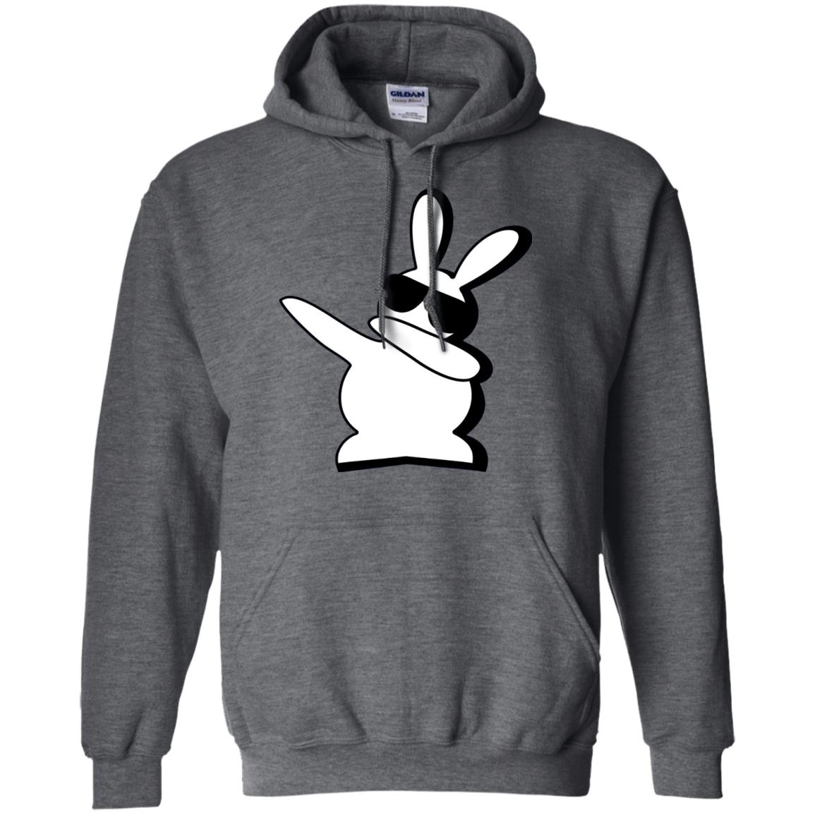 Dabbing Hip Hop Bunny Easter Dab Rabbit Dance T-shirt Dark Heather