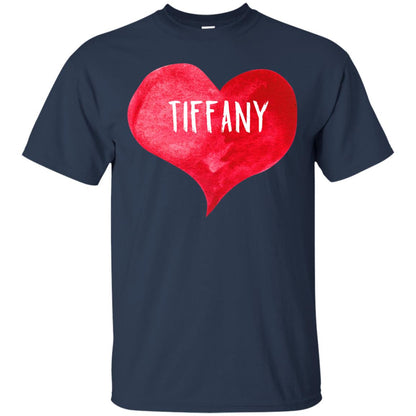 Valentine_s Day T-shirt I Love Tiffany Love Heart T-shirt Navy