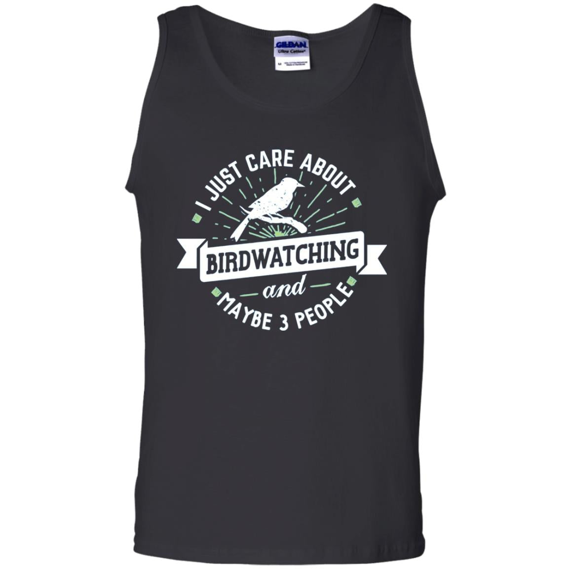 Birdwatching T-shirt I Just Care About Birdwatching Black
