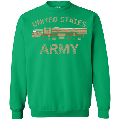 United States Army Missile Truck Vehicle Grunge T-shirt Irish Green