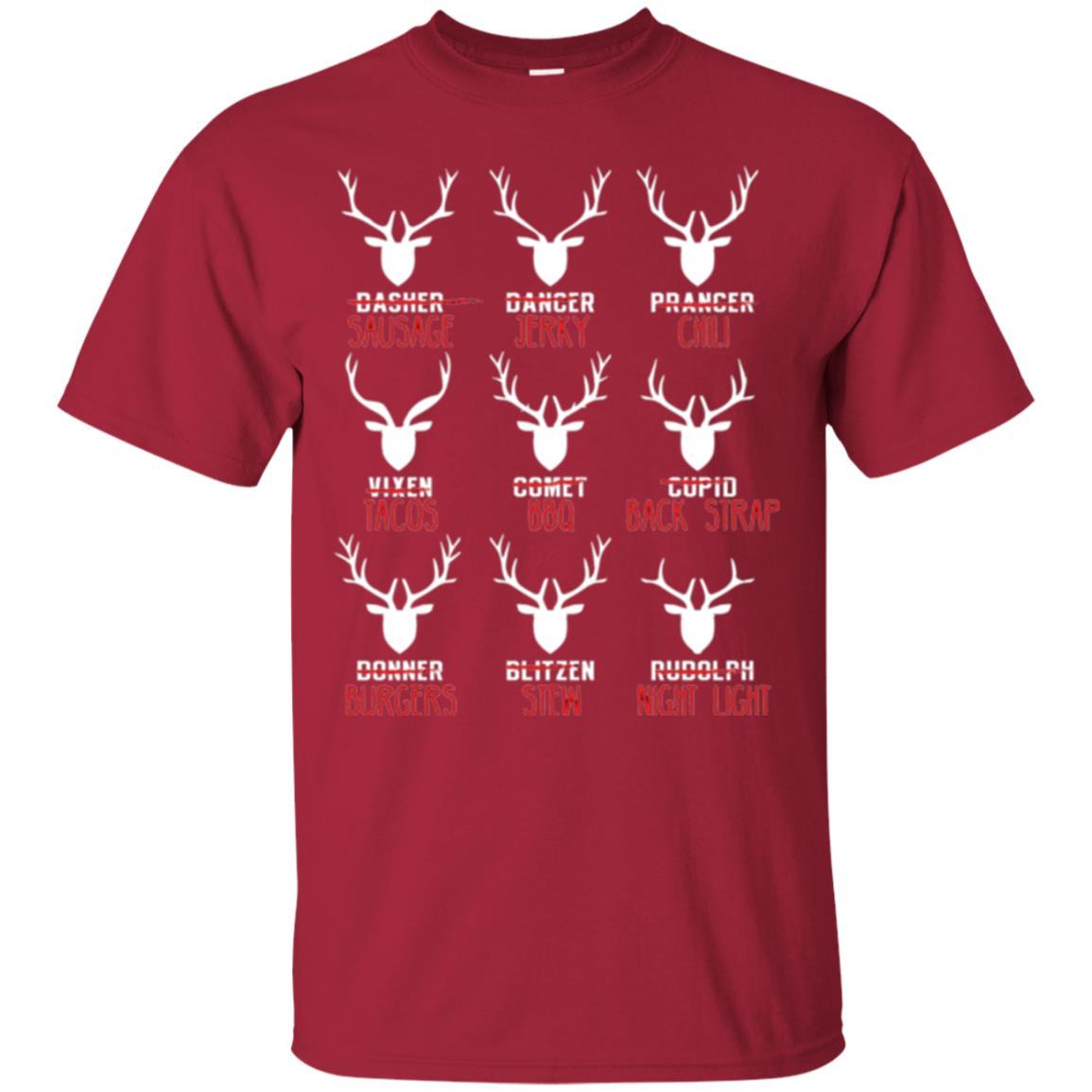 Christmas T-shirt Hunters All Of Santa's Reindeer Cardinal