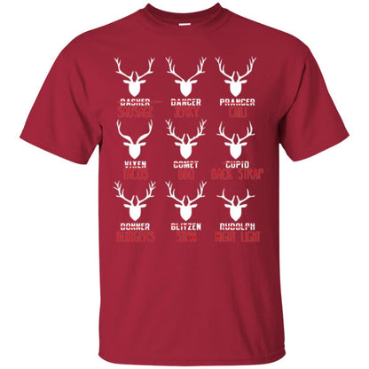 Christmas T-shirt Hunters All Of Santa's Reindeer Cardinal
