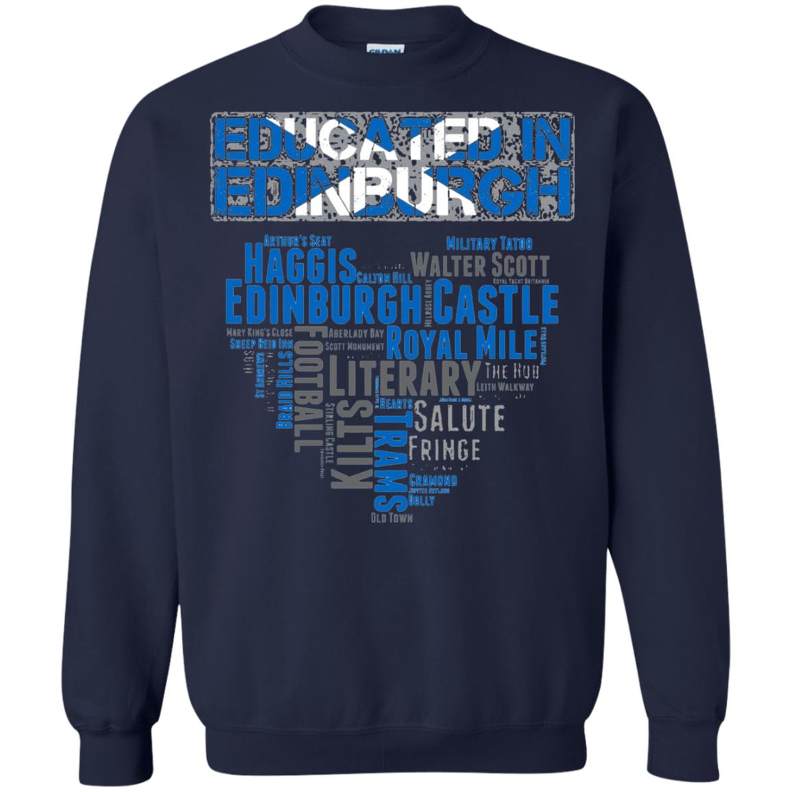 Edinburgh T-shirt Educated In Edinburgh Navy