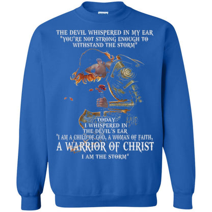 Warrior T-shirt I Am A Child Of God A Woman Of Faith T-shirt Royal