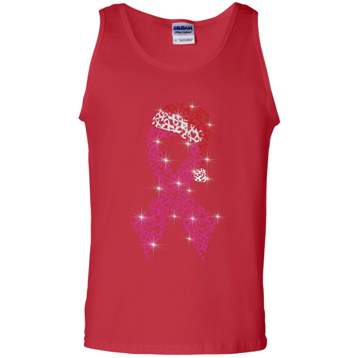 Pink Ribbon With Santa Hat Breast Cancer Awareness X-mas Gift Shirt Red