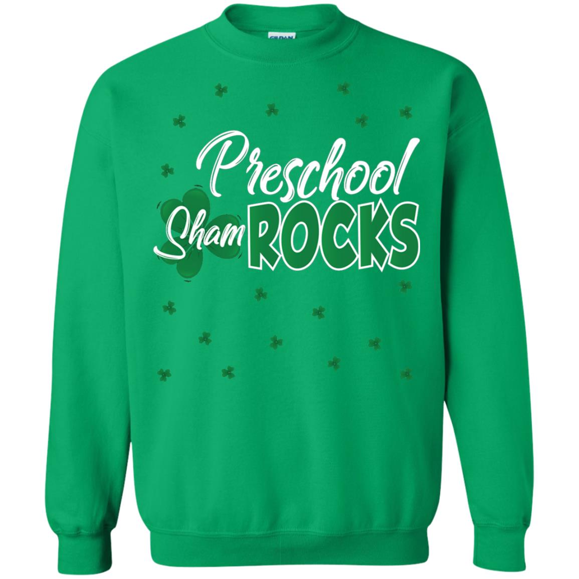 Preschool Shamrocks St. Patrick_s Day School T-shirt Irish Green