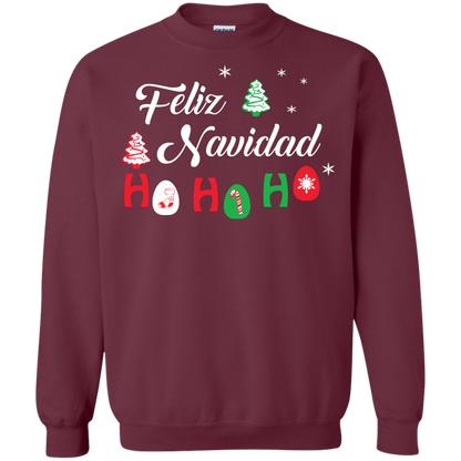 Chirstmas T-Shirt Feliz Navidad Ho Ho Ho Maroon