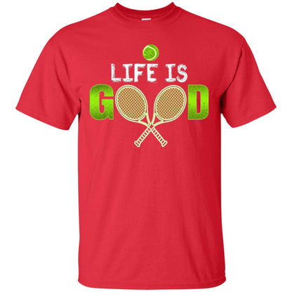 Tennis Lovers T-shirt Life Is Good Red