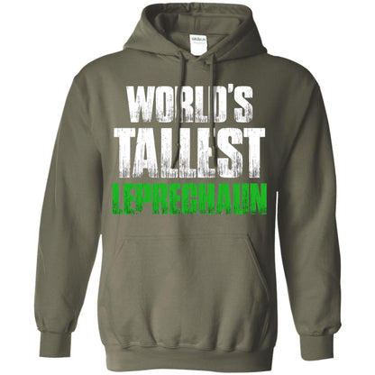 St. Patrick_s Day T-shirt World_s Tallest Leprechaun Military Green