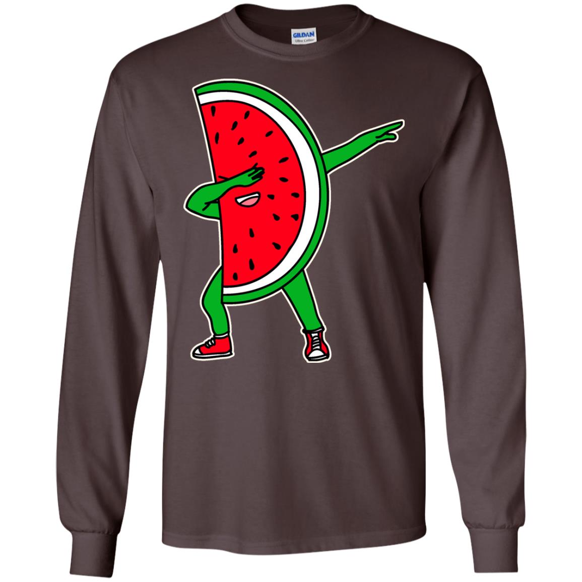 Dabbing Watermelon Shirt Dark Chocolate