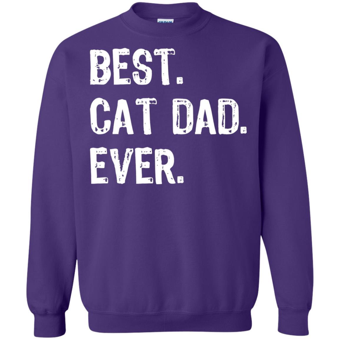 Cat Lover T-shirt Best Cat Dad Ever Purple