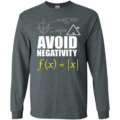 Avoid Negativity Math Teacher T-shirt Dark Heather