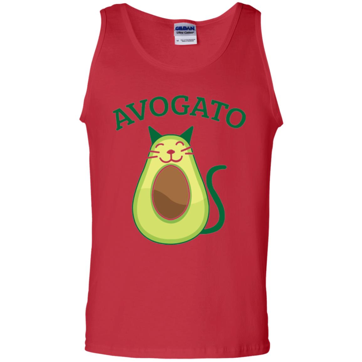 Avogato Avocado Cat Kitty Funny Meow T-shirt Red
