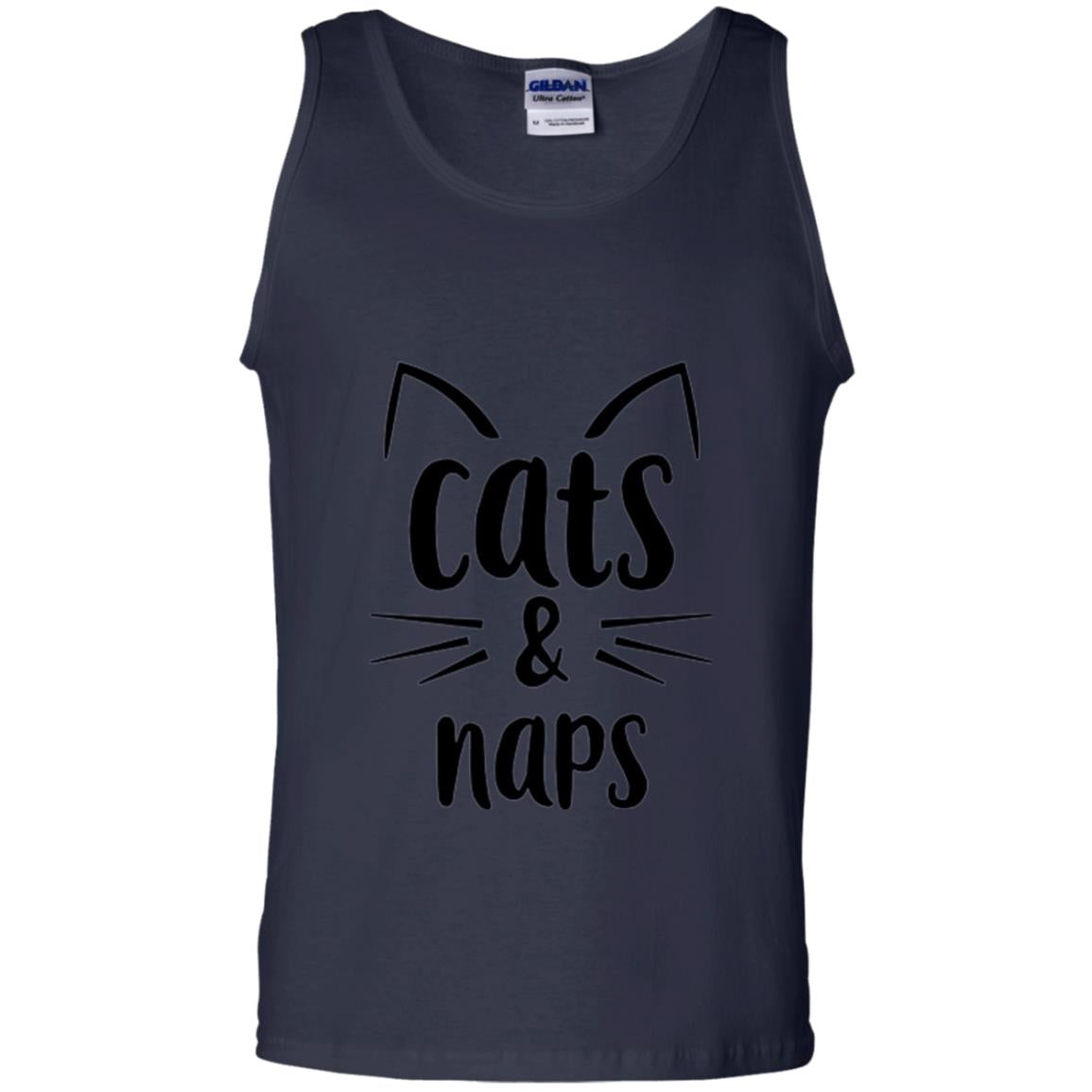 Cats And Naps Lovers T-shirt Navy
