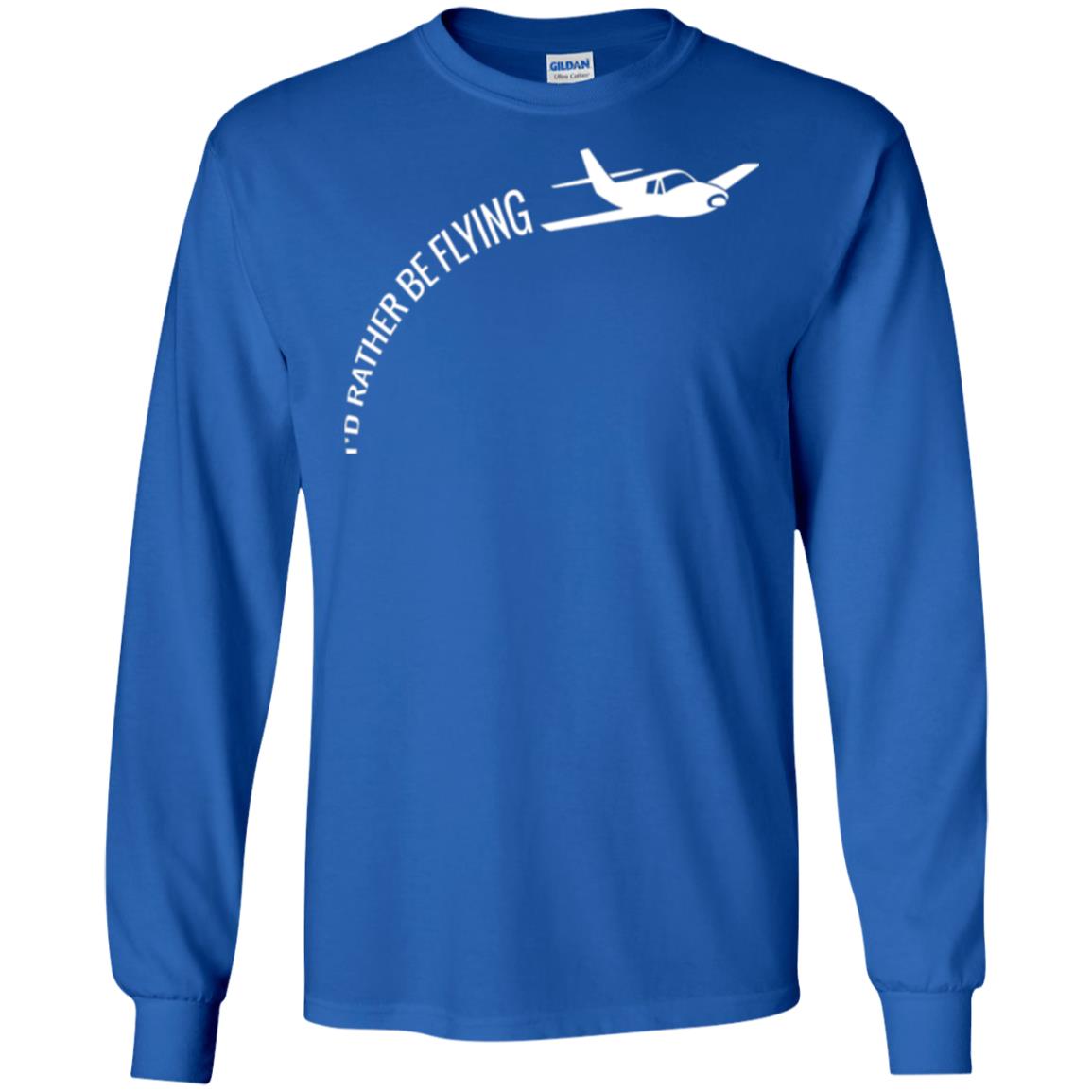 Airplane Pilot T-shirt I_d Rather Be Flying Royal
