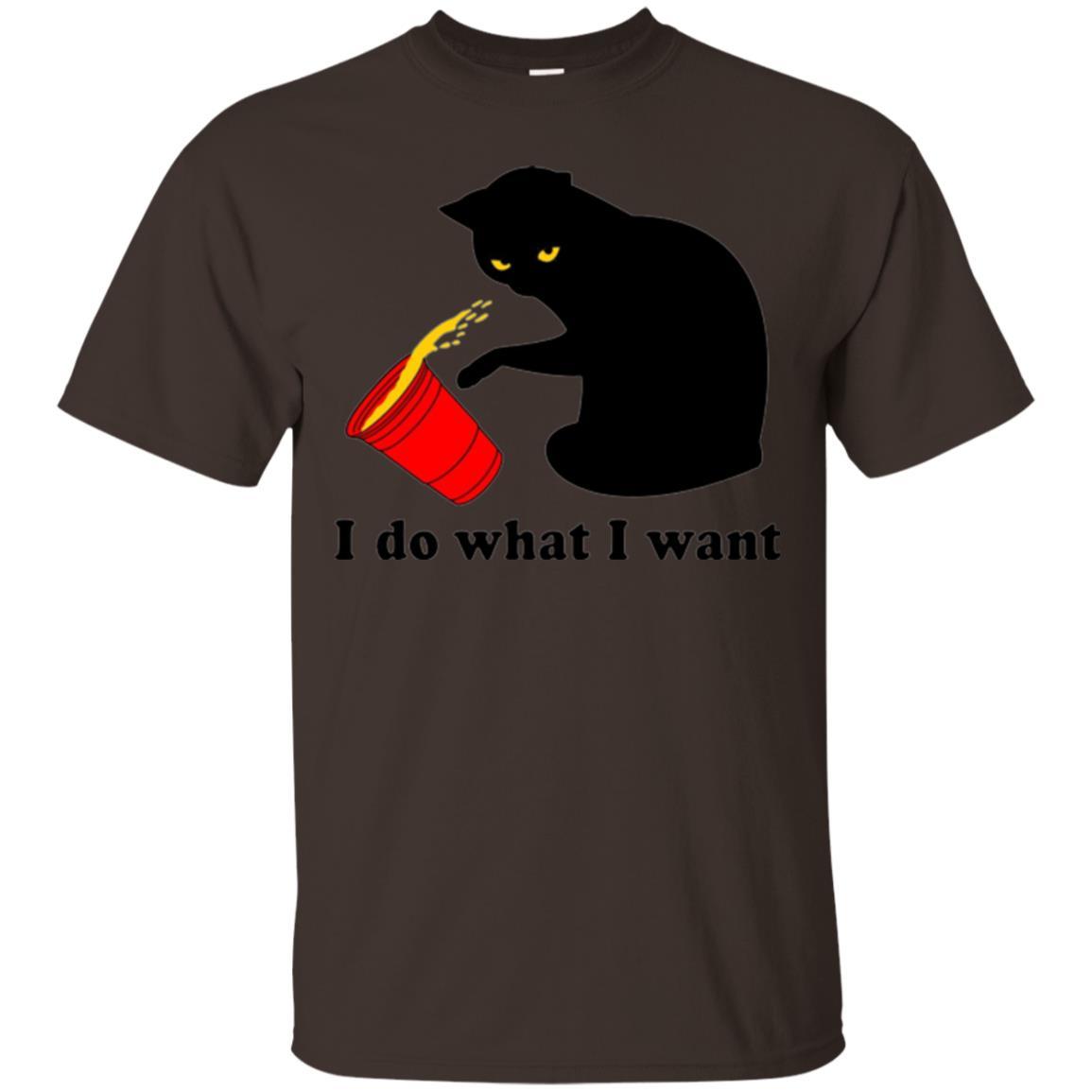 Cat Lover T-shirt I Do What I Want Dark Chocolate