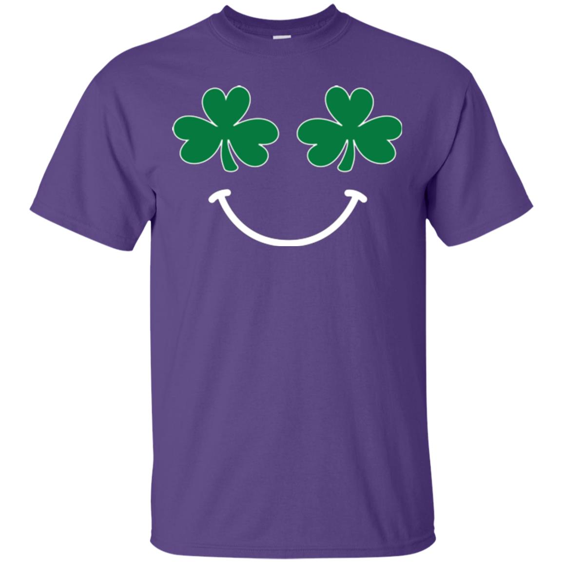 Saint Patrick's Day T-shirt Smiling Shamrocks Purple