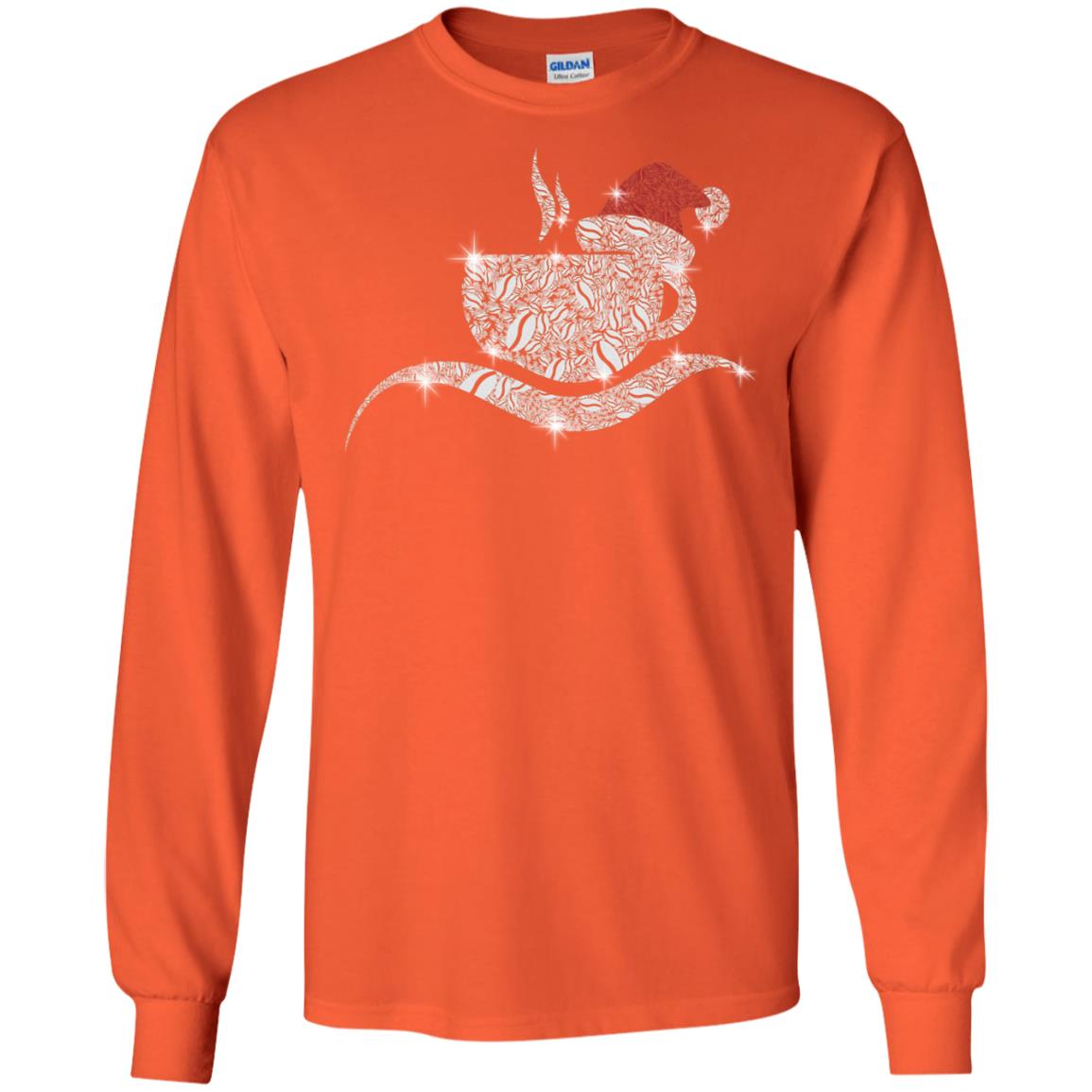Coffee Glass Christmas Gift Drinking Lovers Shirt Orange