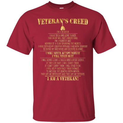 Veterans Creed Im A Veteran I Have Seen And Done Things That Many Will Not Understand Cardinal