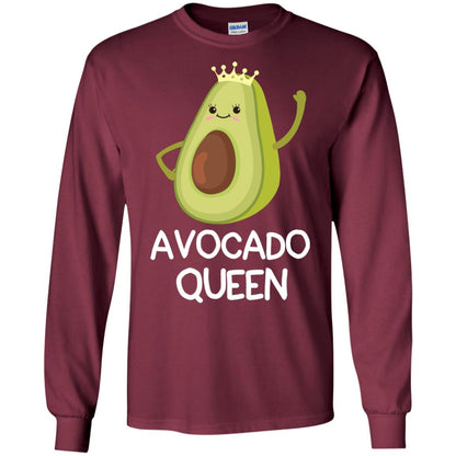 Avocado Queen Vegetarian Shirt For Girls Maroon