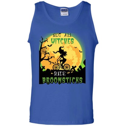 Not All Witches Ride Broomsticks Witches Ride A Bicycle Funny Halloween Shirt Royal