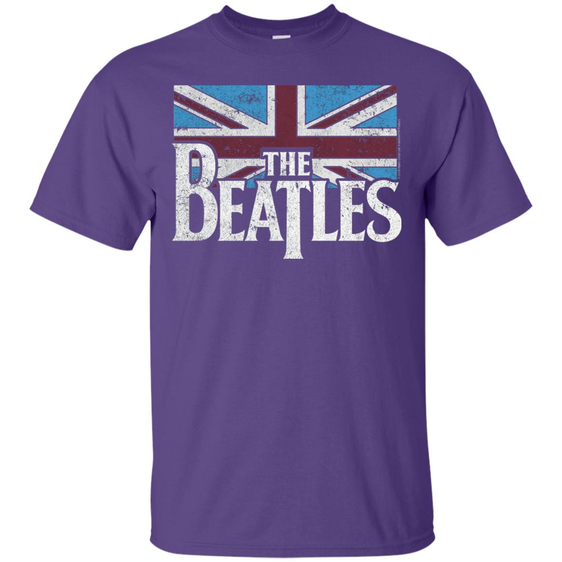 The Beatles British Flag Red Shirt Purple
