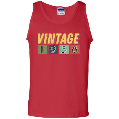 Vintage 1958 60th Birthday Gift Shirt For Mens Or Womens Red