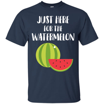 Just Here For The Watermelon Funny Summer Melon Fruit Shirt Navy