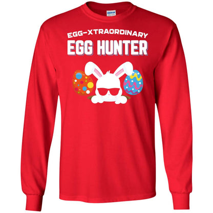 Egg-xtraordinary Egg Hunter Easter Shirt Red