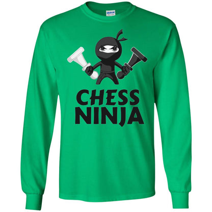 Funny Chess Ninja T-shirt Irish Green