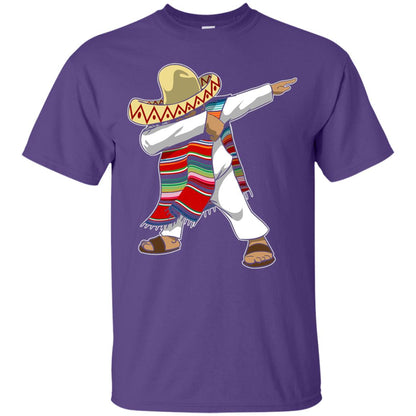 Mexican Poncho Dabbing Cinco De Mayo Shirt Purple