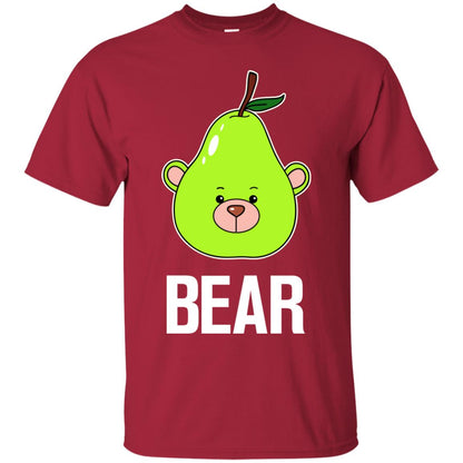 Bear Funny Summer Melon Fruit Shirt Cardinal