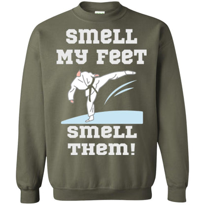 Karate Lovers T-shirt Smell My Feet Smell Them Military Green