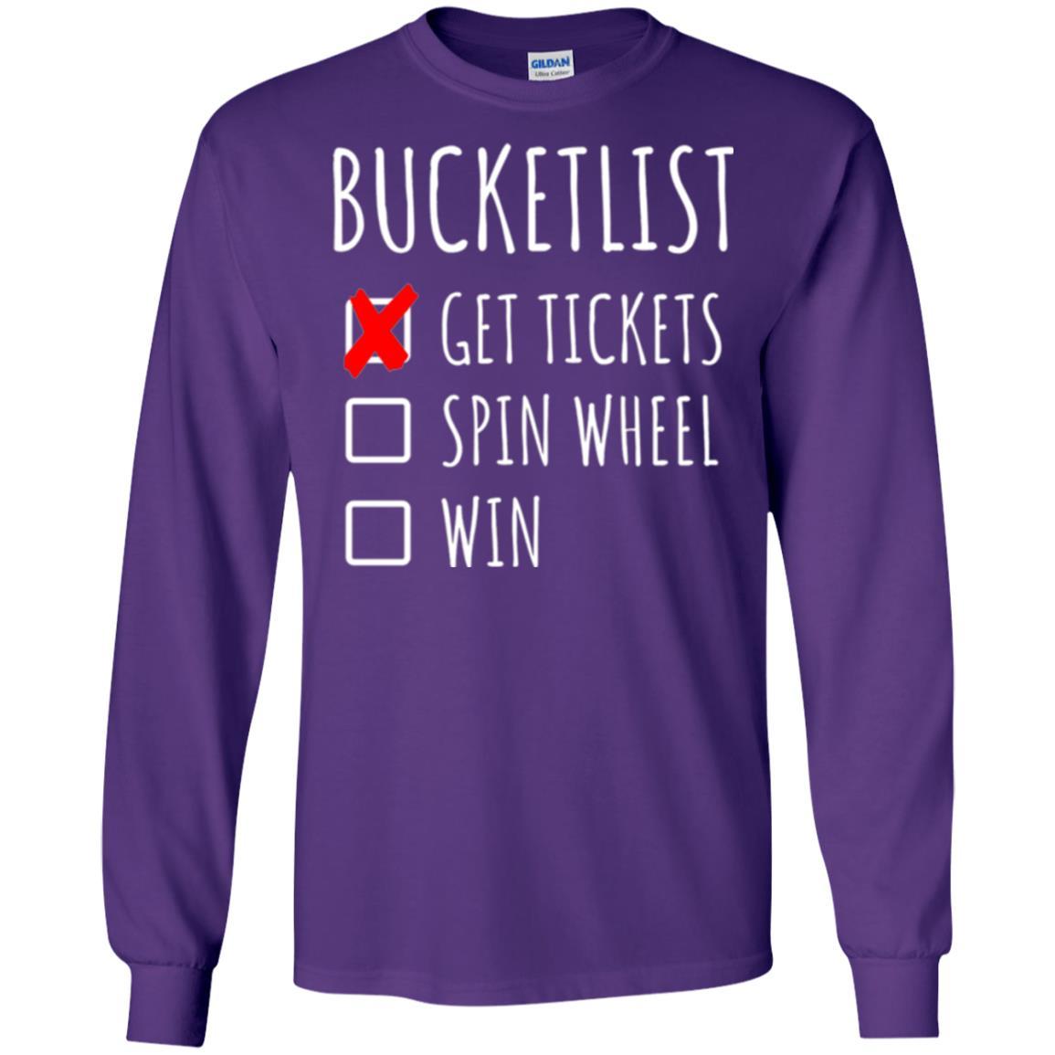 Game Show T-shirt Bucket List Spin Wheel Win Purple