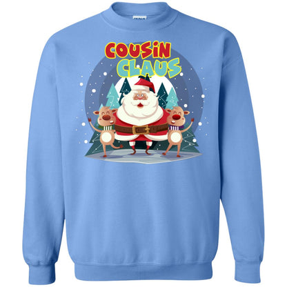 Cousin Claus Matching Family X-mas Gift Shirt Carolina Blue
