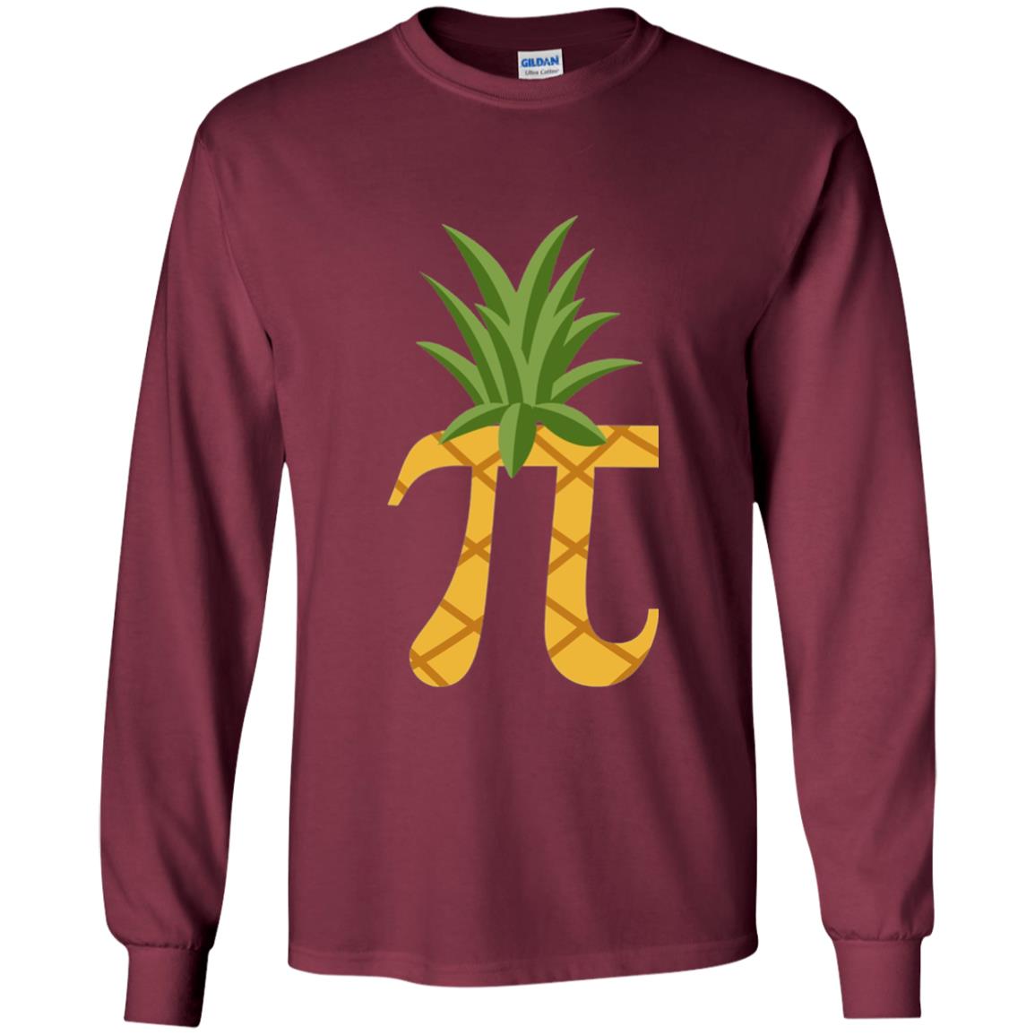 Parody Of Pi Pineapple Funny Pi Day T-shirt Maroon