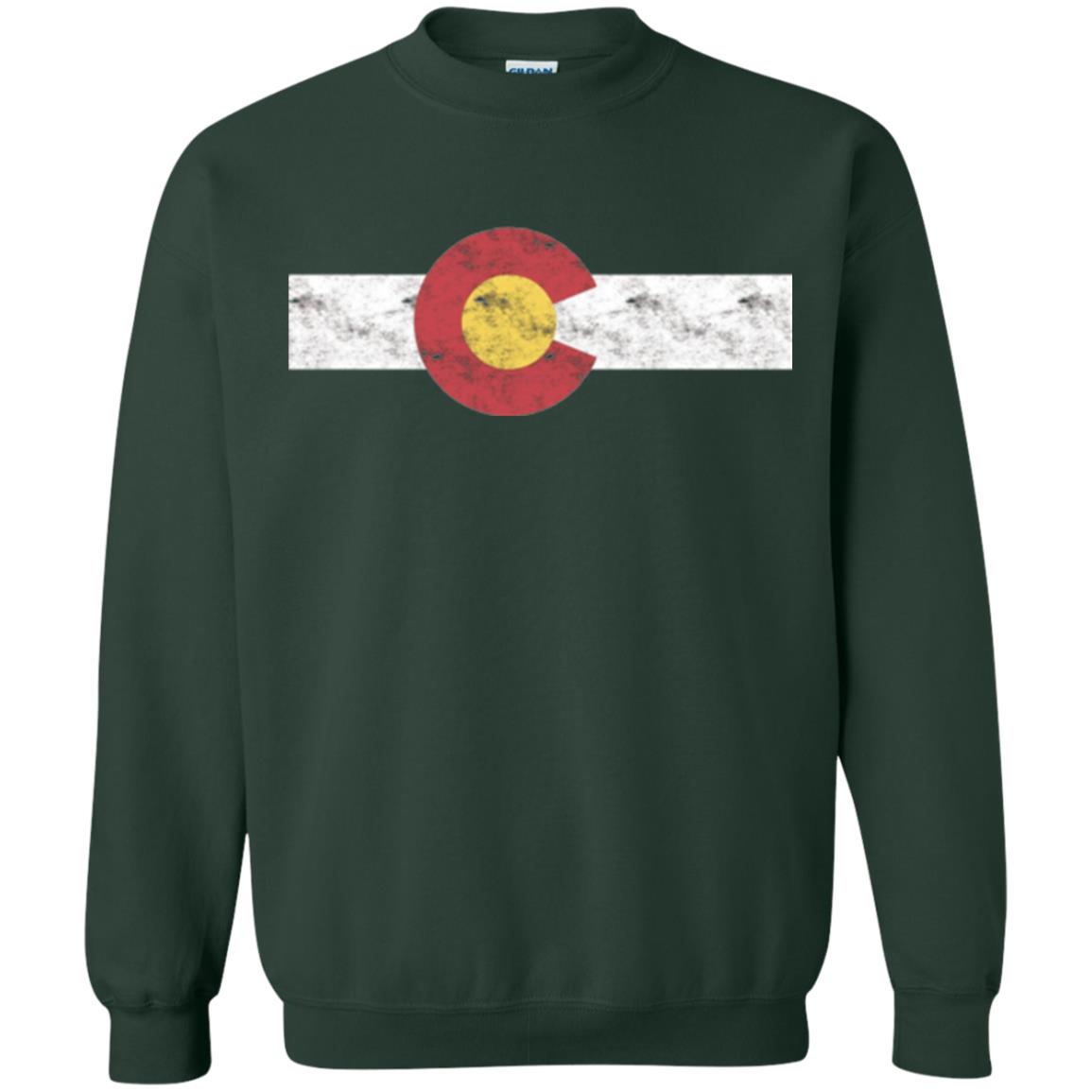 Colorado State Flag T-shirt Patriotic Colorado Day Forest Green